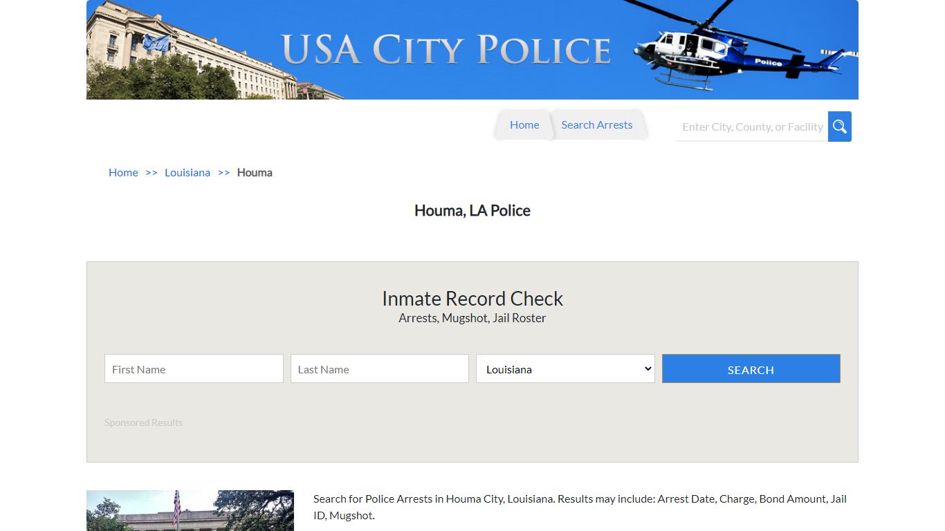 Houma, LA Police | Jail Records